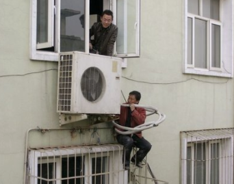 高层空调外机安装方法
